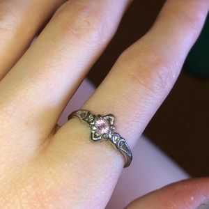 Sterling silver ring with pale purple stone